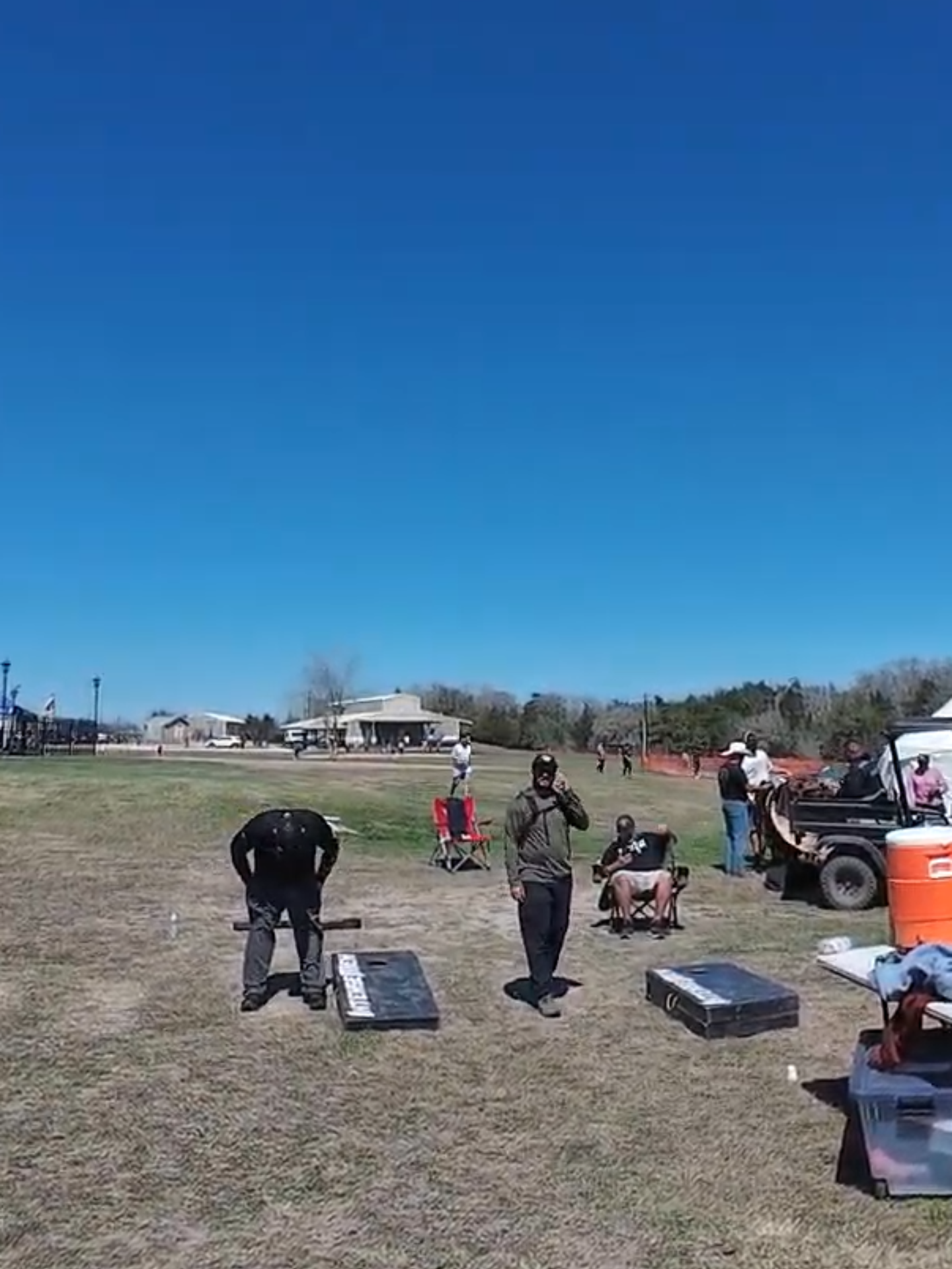 Cornhole competition at IntenseMen